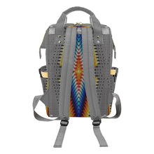 Load image into Gallery viewer, Diamond in the Bluff Grey Multi-Function Diaper Backpack/Diaper Bag
