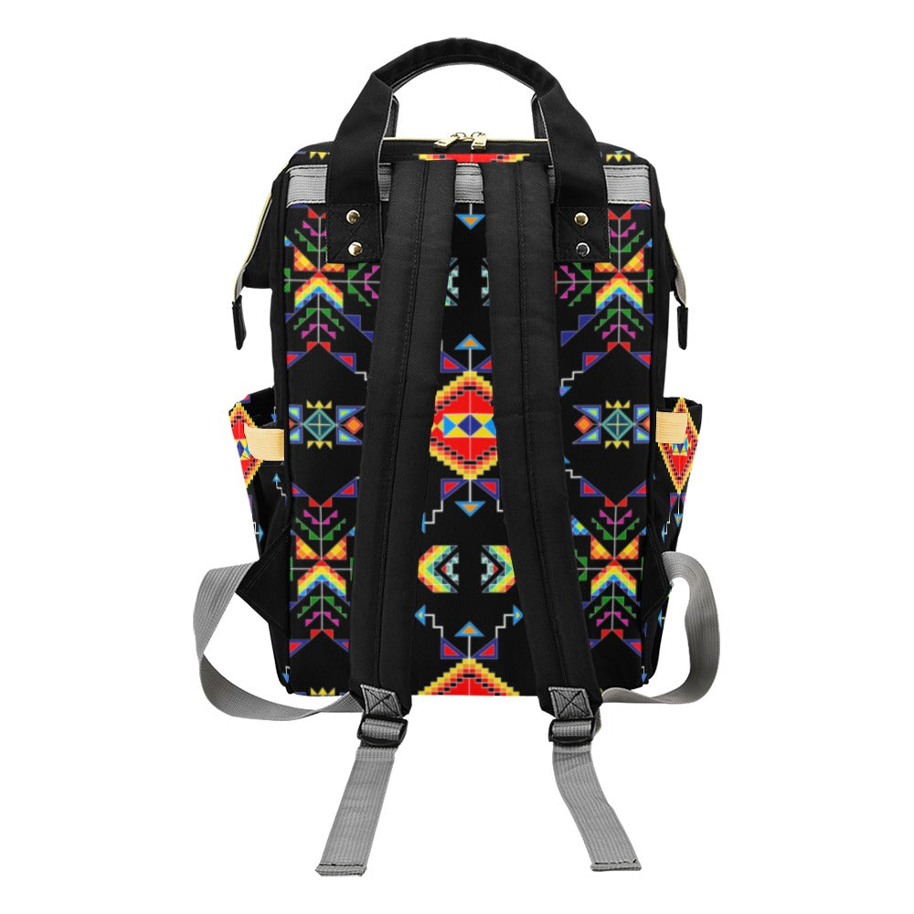 Buffalo Jump Black Multi-Function Diaper Backpack