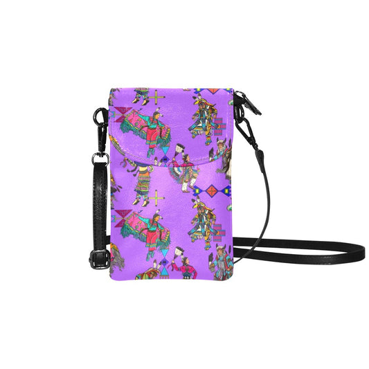 Grand Entry Dancers Purple Small Cell Phone Purse