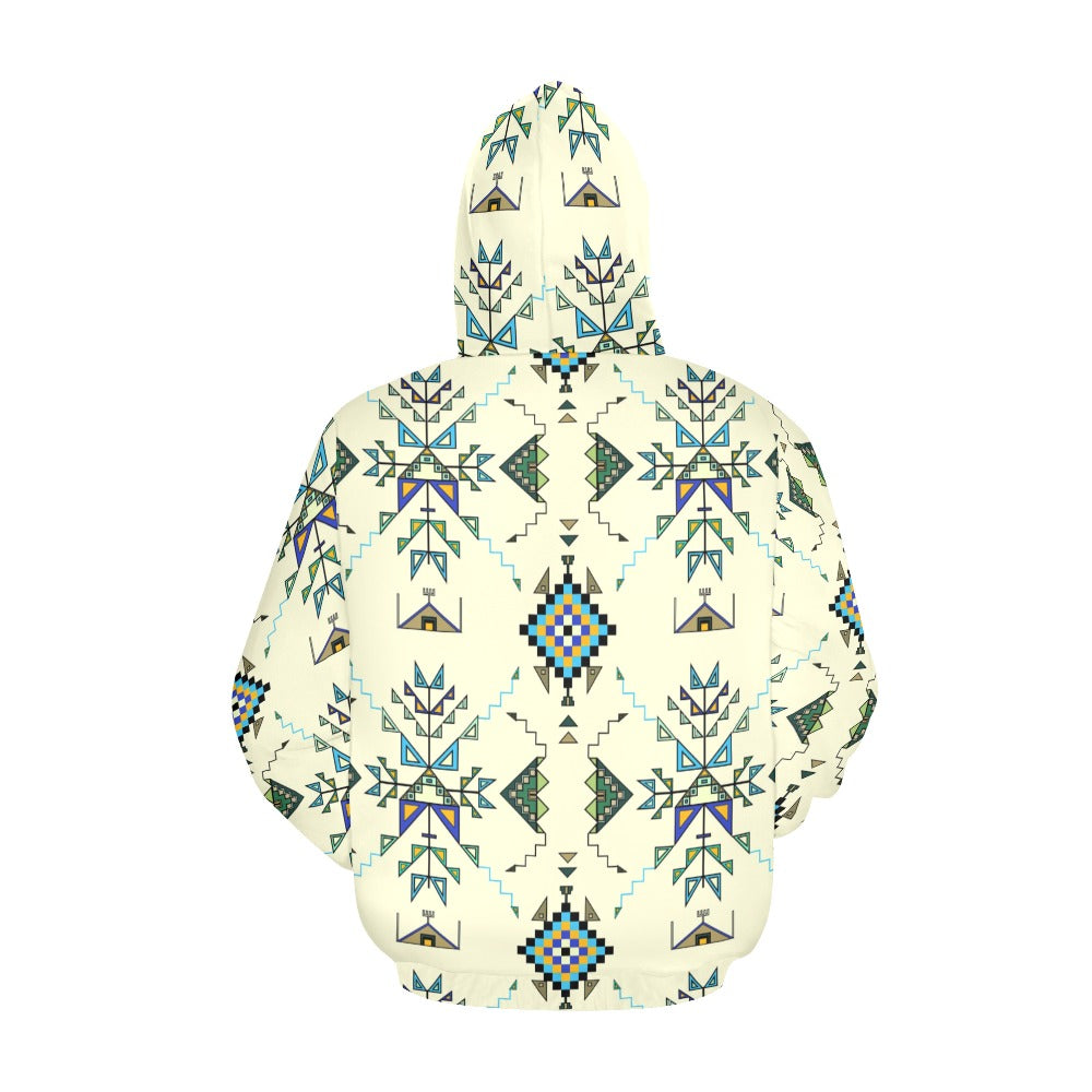 Bear Shield Cream Hoodie for Men