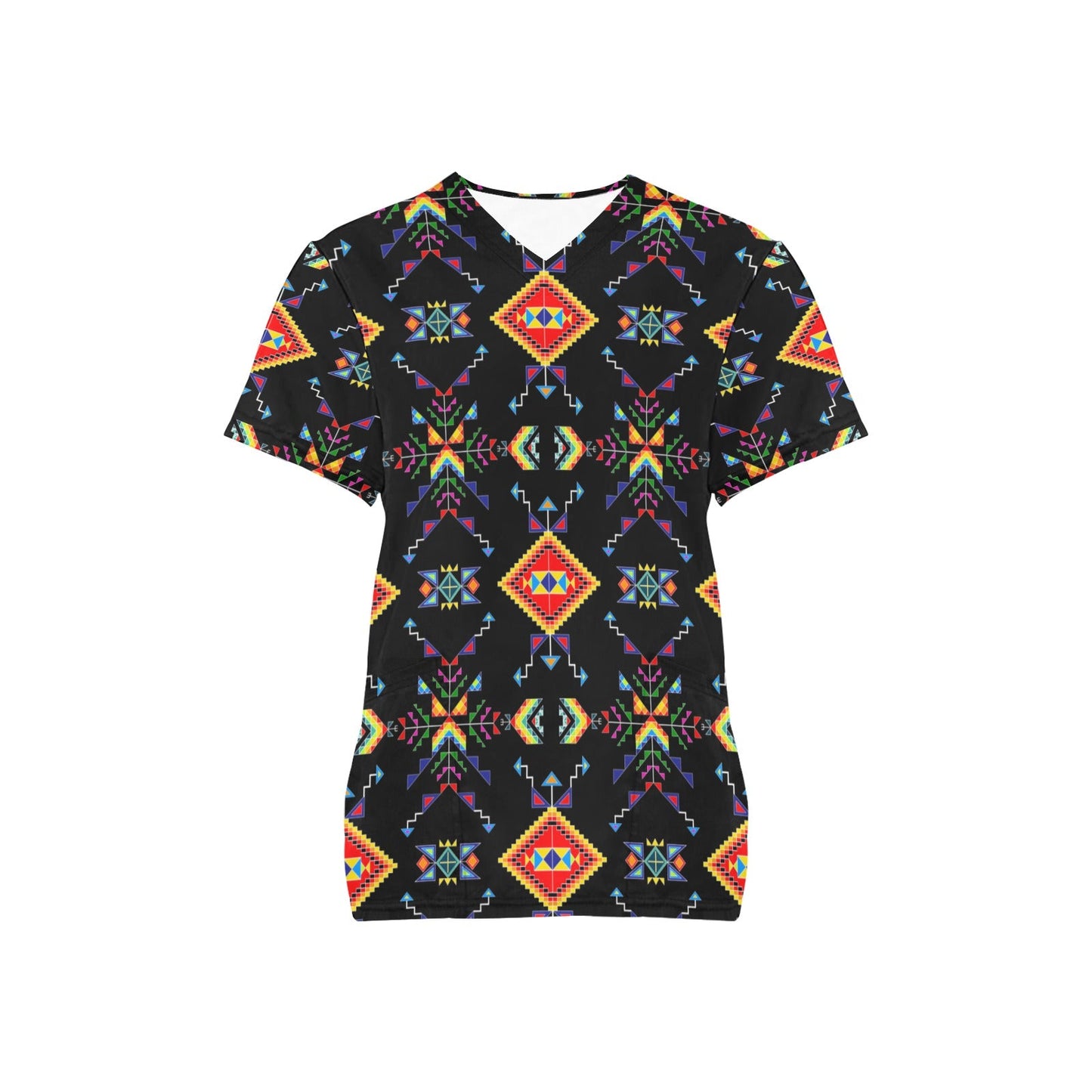 Buffalo Jump Black Scrub Top