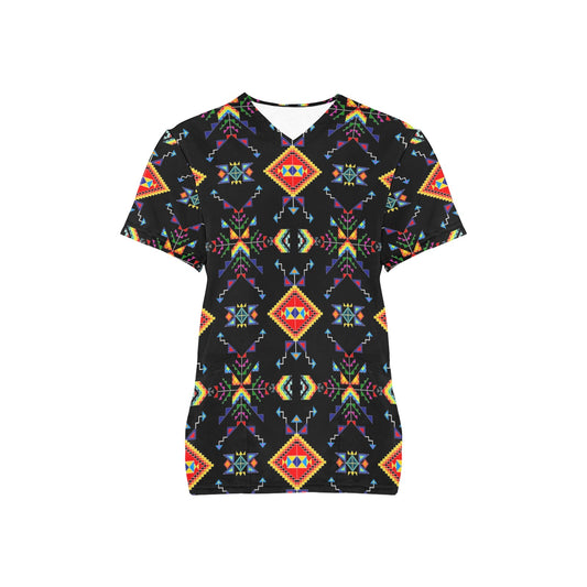Buffalo Jump Black Scrub Top