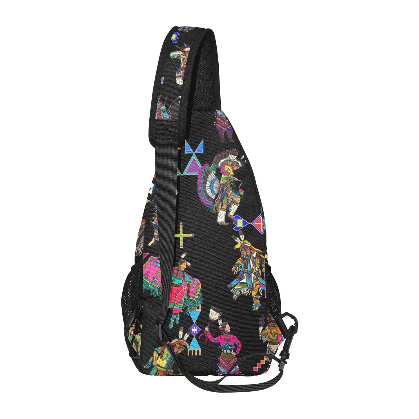 Grand Entry Dancers Black Chest Bag
