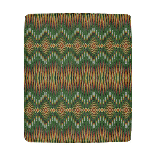 Fire Feather Green Ultra-Soft Micro Fleece Blanket 50"x60"