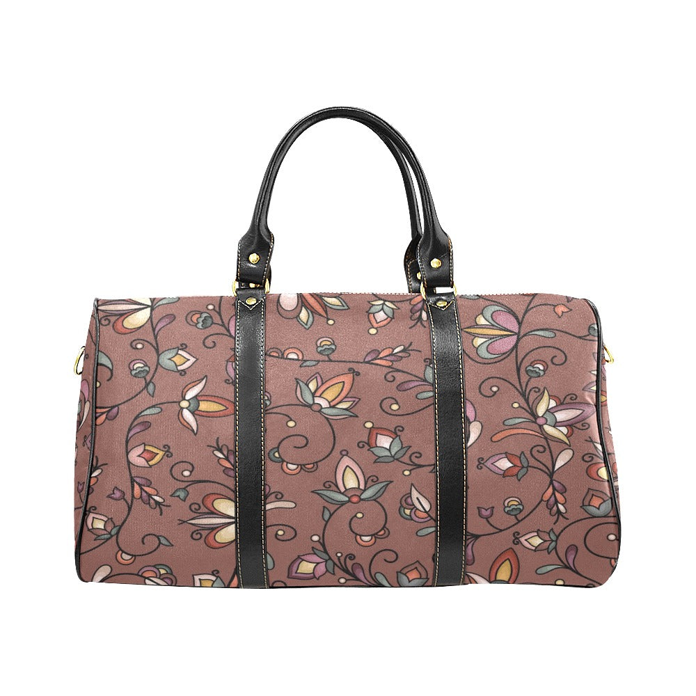 Burnt Sky Petals Brown Small Travel Bag