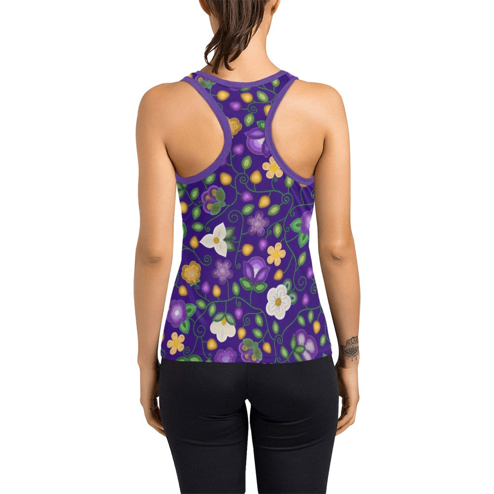 Midnight Moss Bloom Aubergine Racerback Tank Top