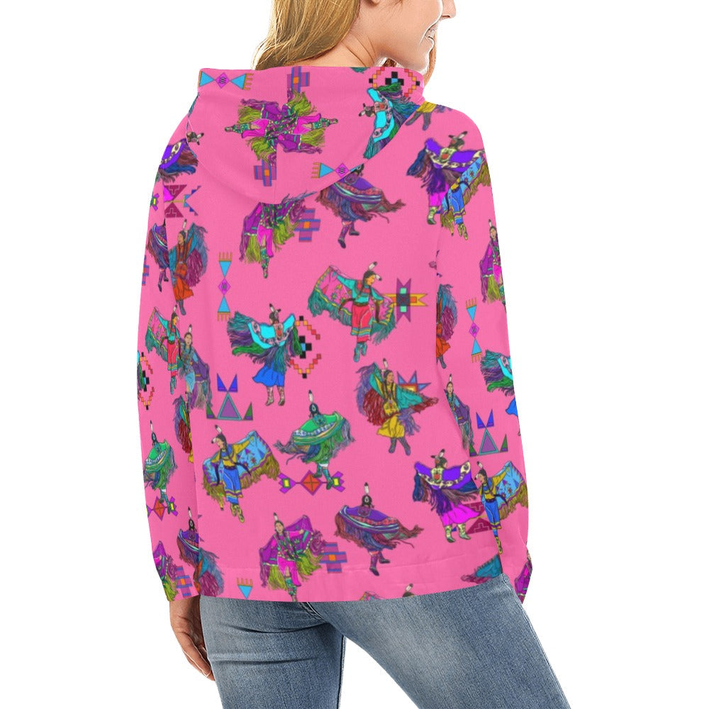 Women's Fancy Dancers Pink Hoodie for Women (USA Size)
