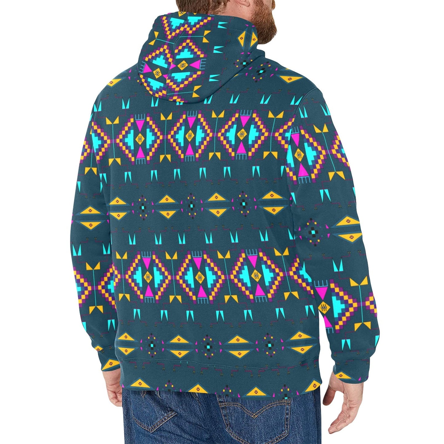 Rite of Passage Dark Teal Men's Long Sleeve Fleece Hoodie