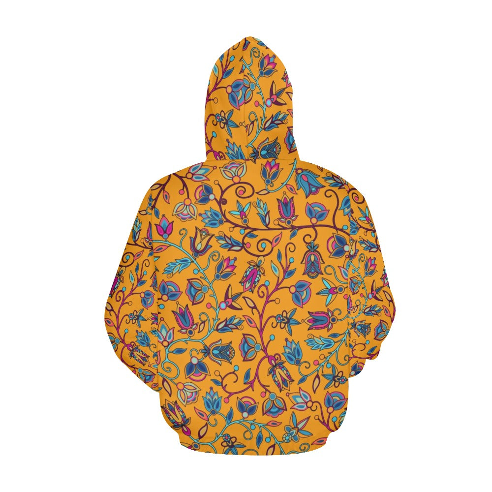Buffalo Bloom Orange Hoodie for Women