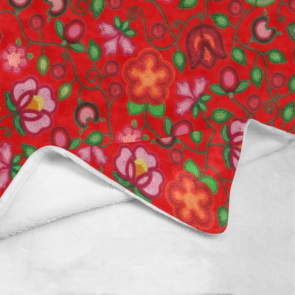 Rose Reverie Red Ultra-Soft Micro Fleece Blanket 40"x50"