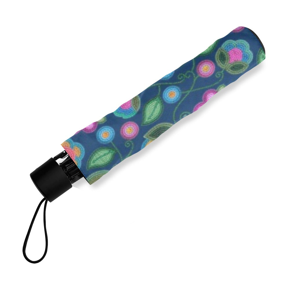 Turquoise Sunbeam Blue Foldable Umbrella (Model U01)