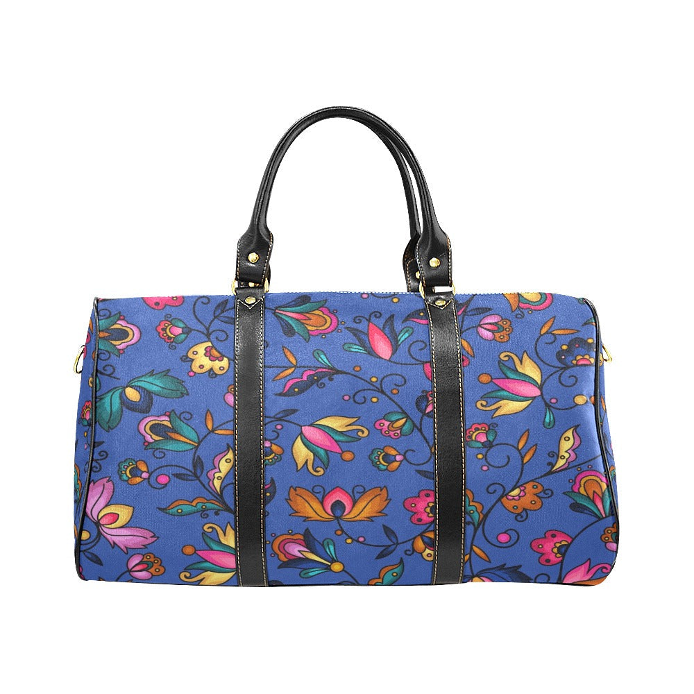 Copper Prairie Petals Blue Small Travel Bag