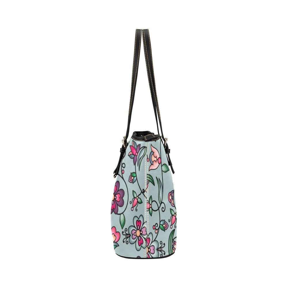 Amber Evening Garland Turquoise Leather Tote