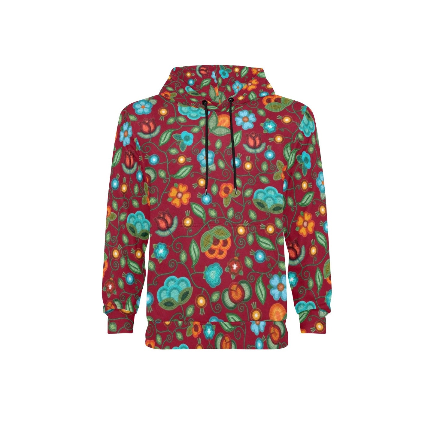 Prairie Fire Petals Red Fleece Hoodie