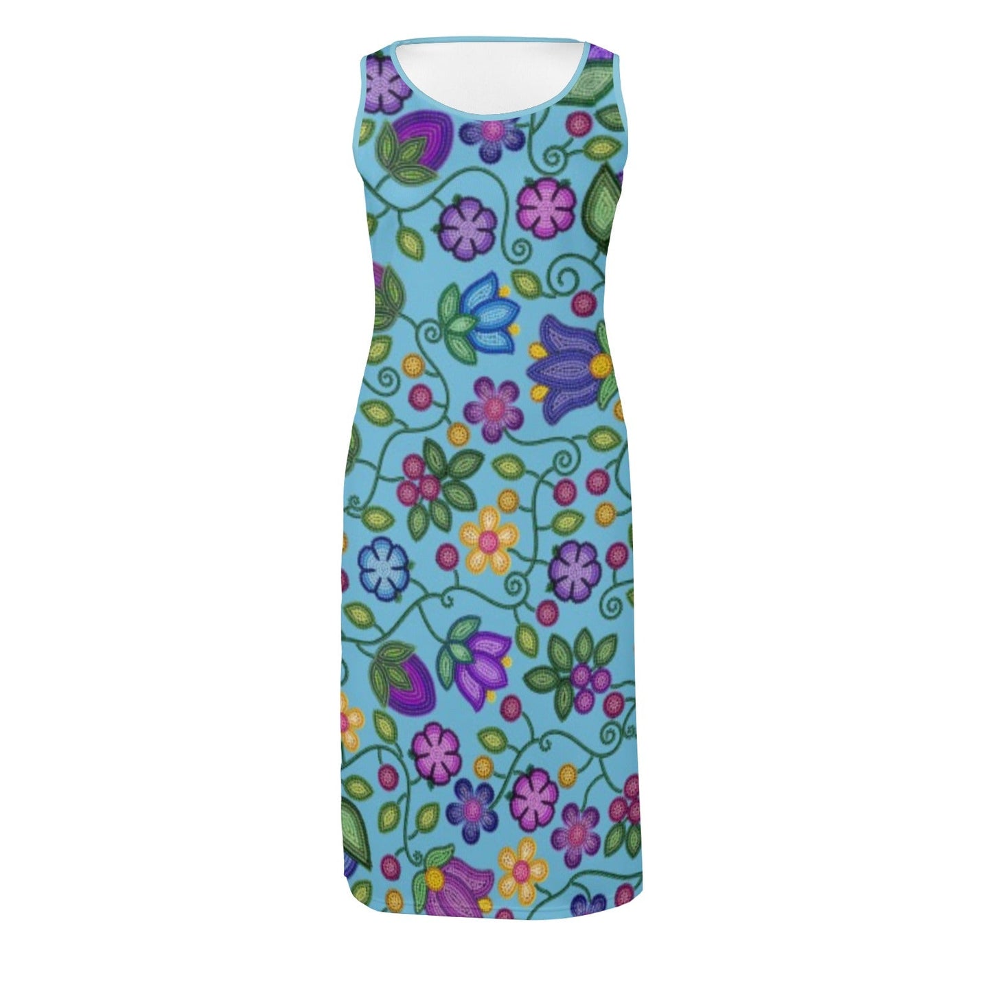 Bloom Uplift Sky Phaedra Sleeveless Open Fork Long Dress