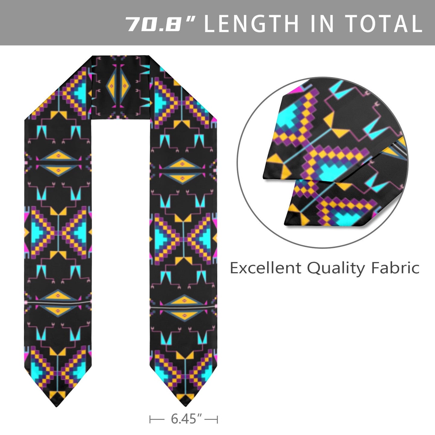 Rite of Passage Black Graduation Stole