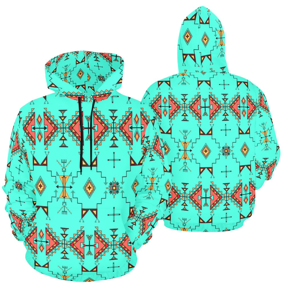 Thunder Flight Turquoise Hoodie for Men
