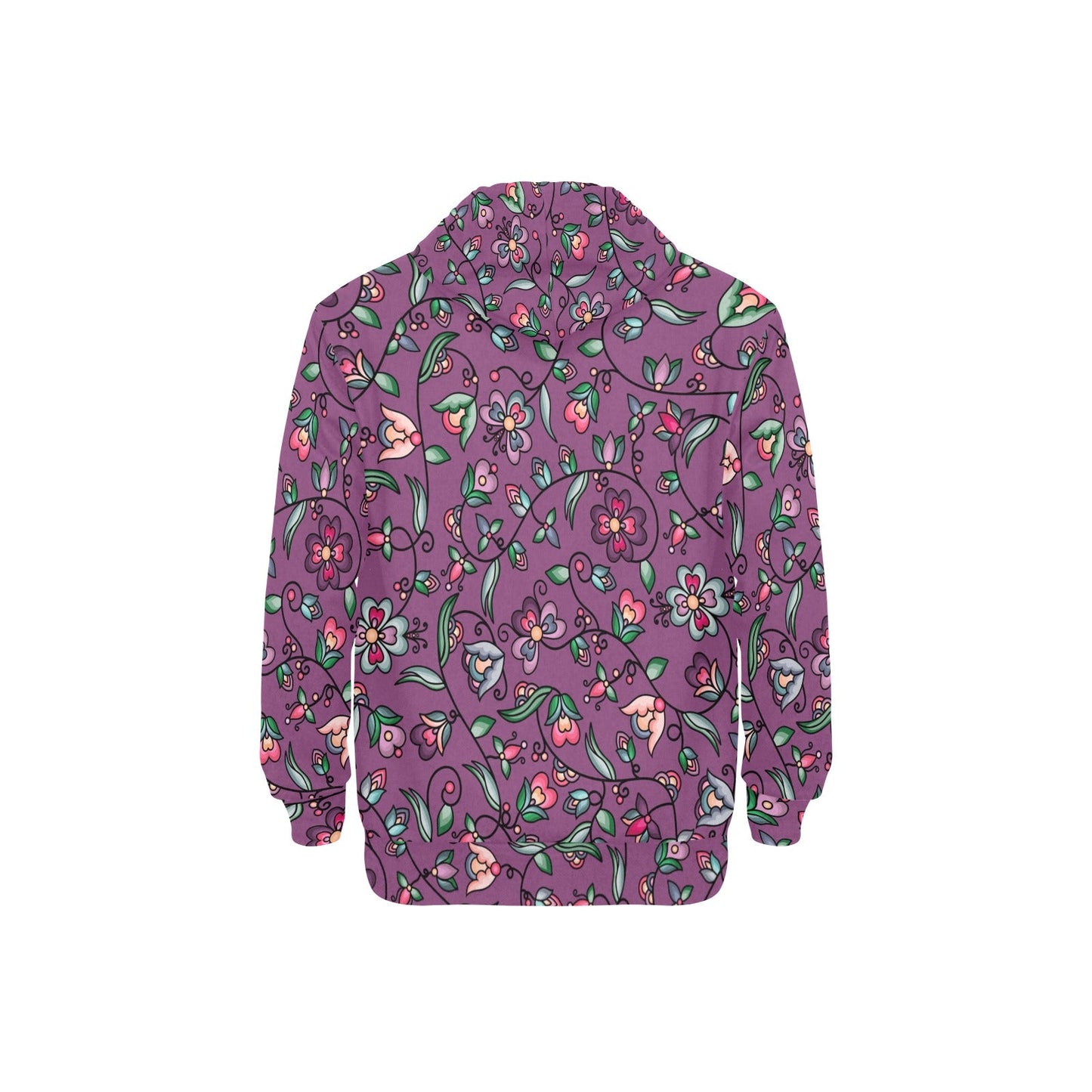 Amber Evening Garland Purple Men's Long Sleeve Fleece Hoodie