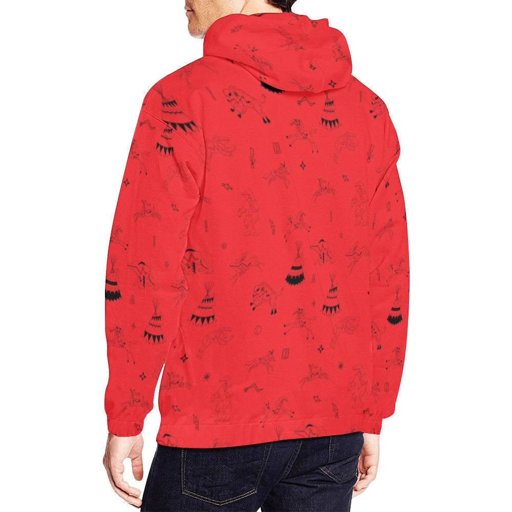 Ledger Dabbles Red Hoodie for Men