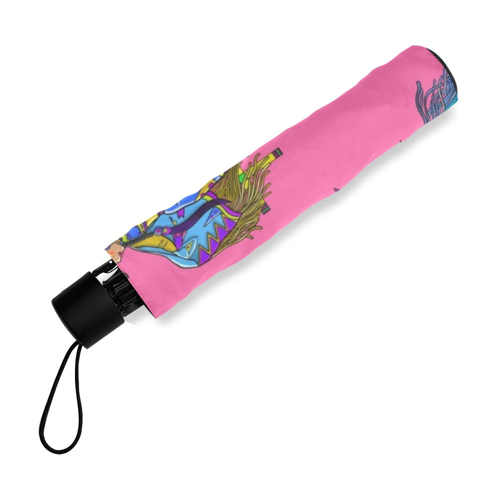 Women's Fancy Dancers Pink Foldable Umbrella