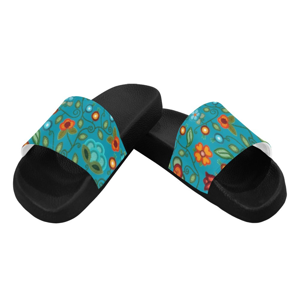 Prairie Fire Petals Ocean Men's Slide Sandals