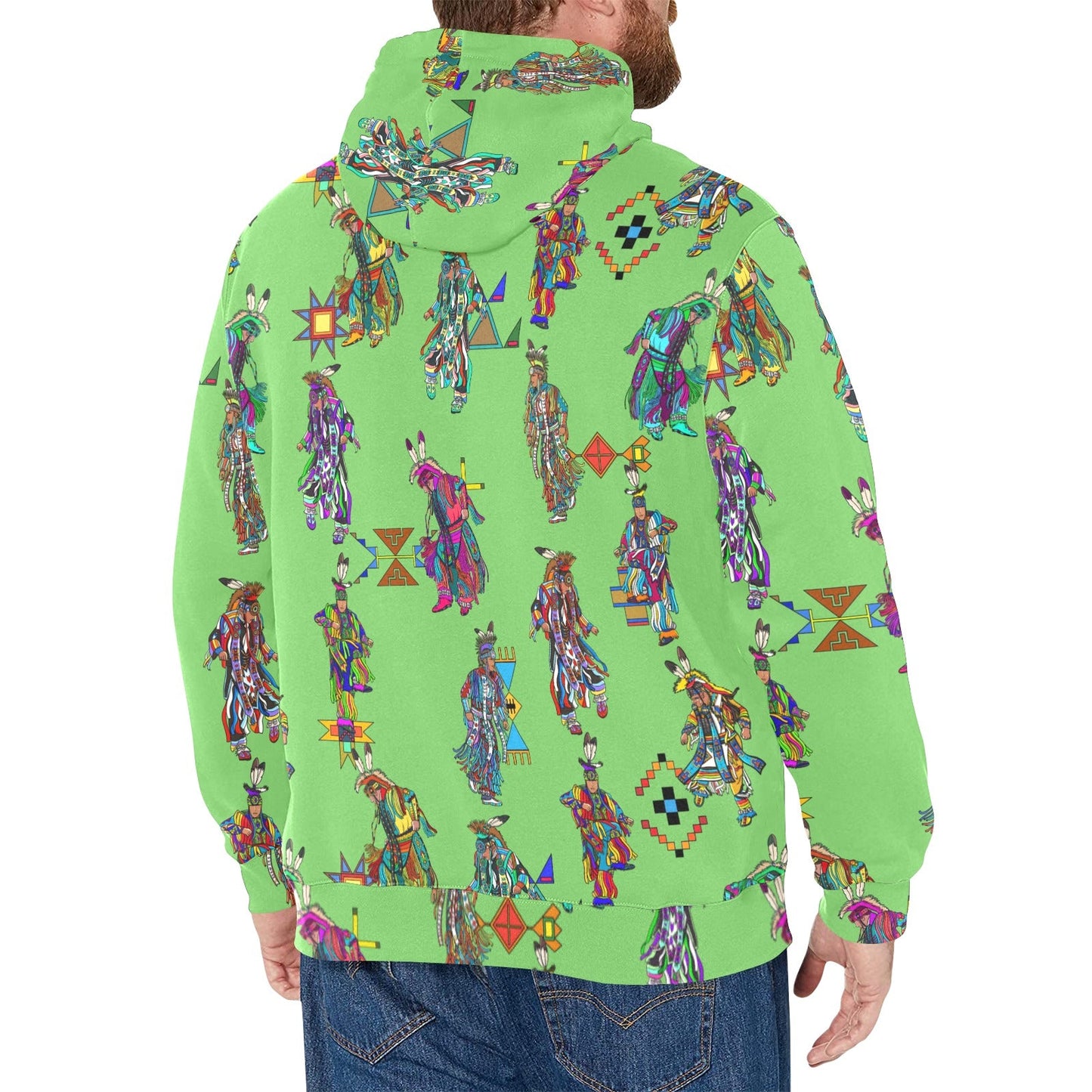 Men's Grass Dancers Grass Men's Long Sleeve Fleece Hoodie