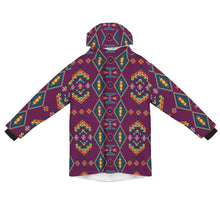 Load image into Gallery viewer, Travois Tipi Berry Unisex Sherpa Lined Hooded Coat
