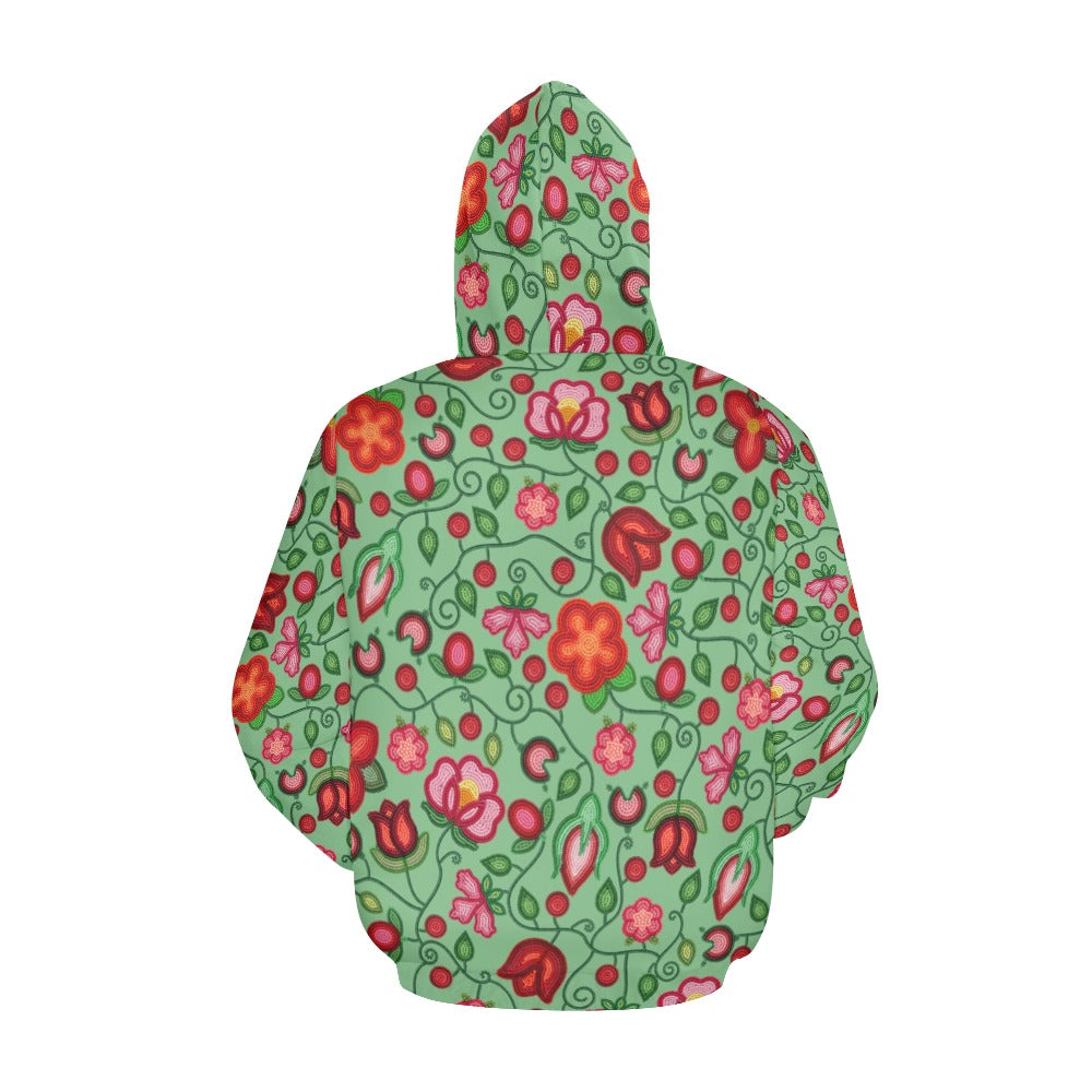Rose Reverie Green Hoodie for Men