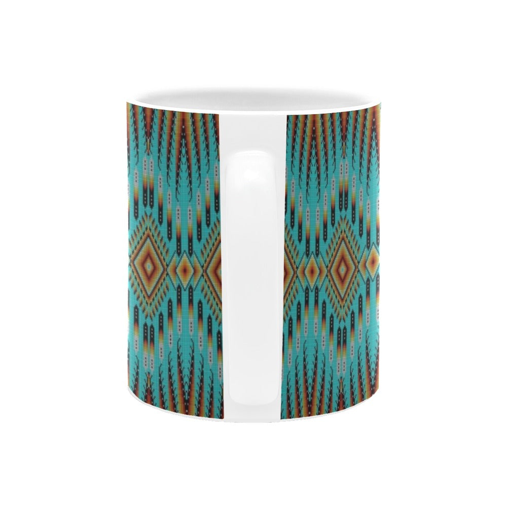 Fire Feather Turquoise Mug