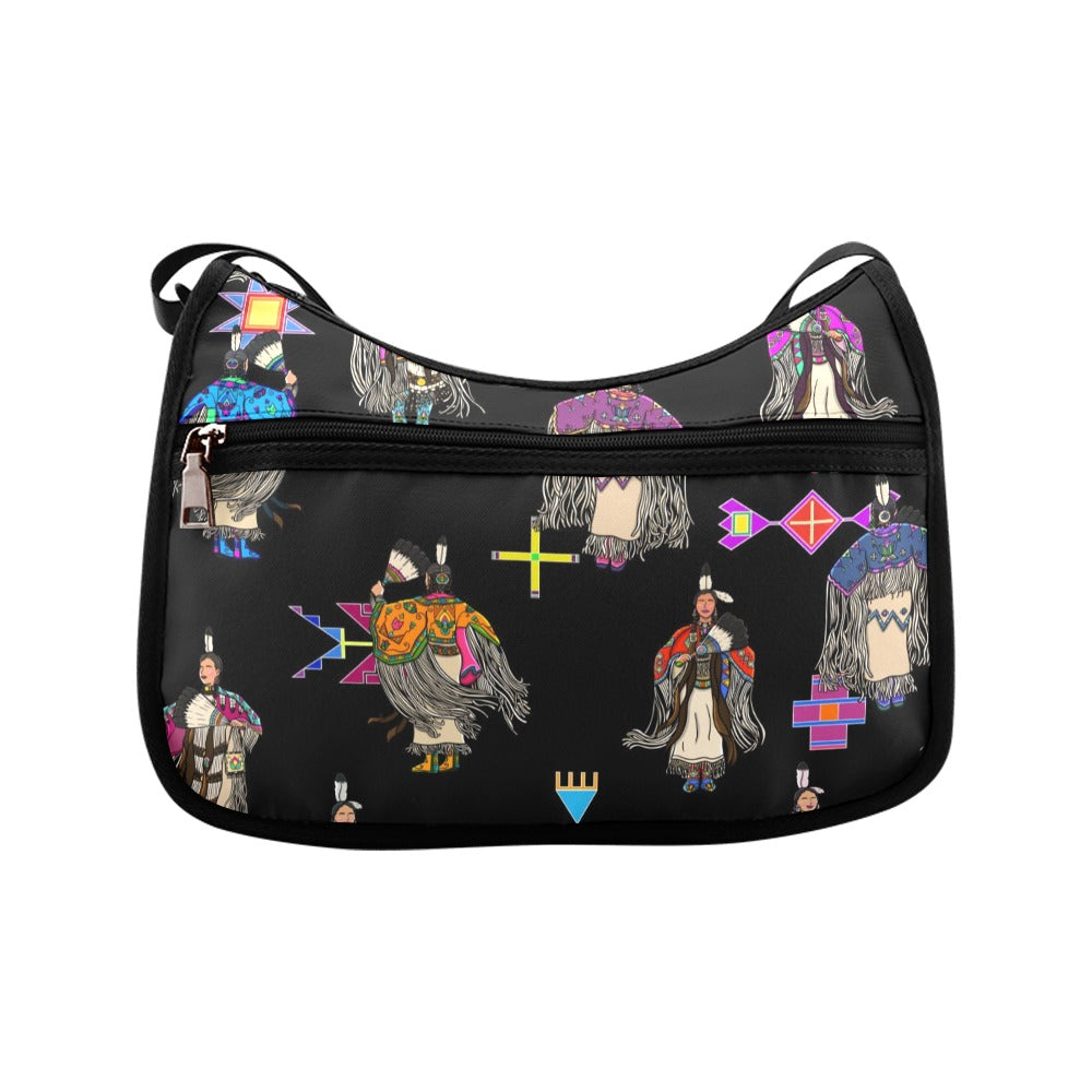 Women's Tradish Dancers Black Crossbody Bag