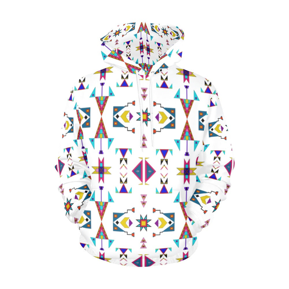 Enemy Territory White Hoodie for Men