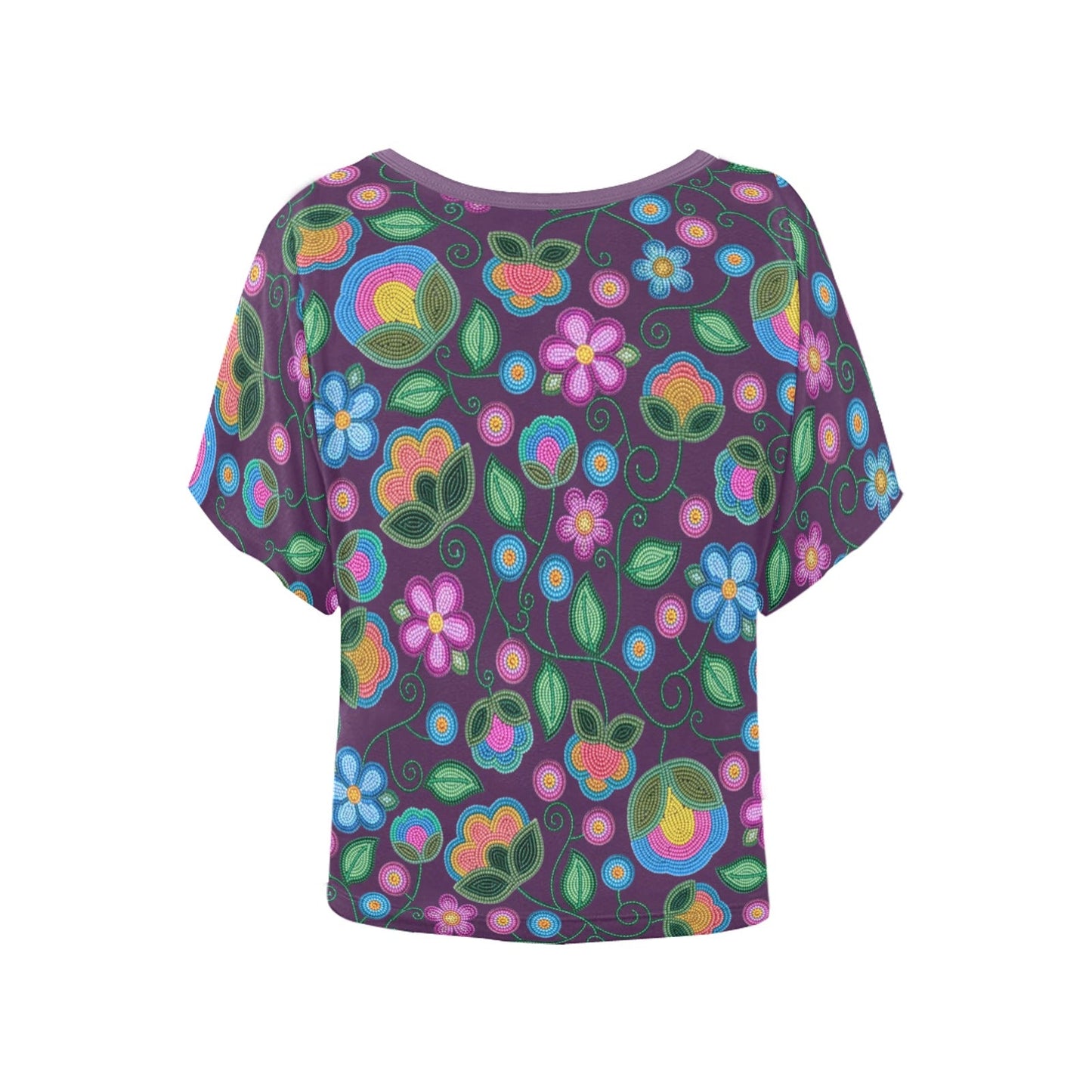 Turquoise Sunbeam Violet Batwing Blouse