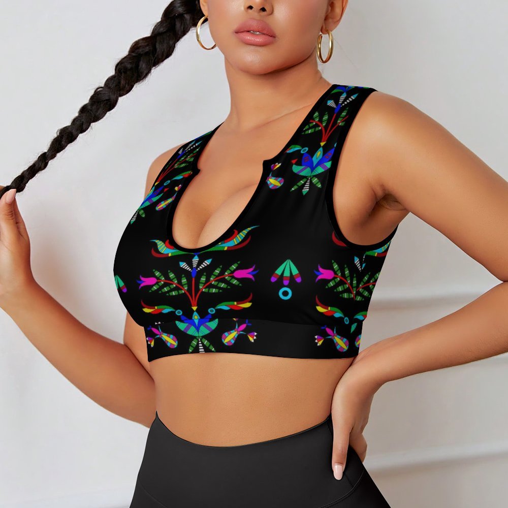 Dakota Damask Black Yoga Top