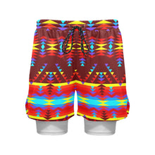 Load image into Gallery viewer, Visions of Lasting Peace Men&#39;s Sports Shorts with Compression Liner
