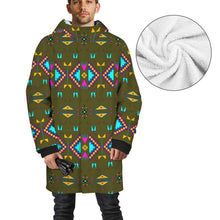 Load image into Gallery viewer, Rite of Passage Olive Unisex Sherpa Lined Hooded Coat
