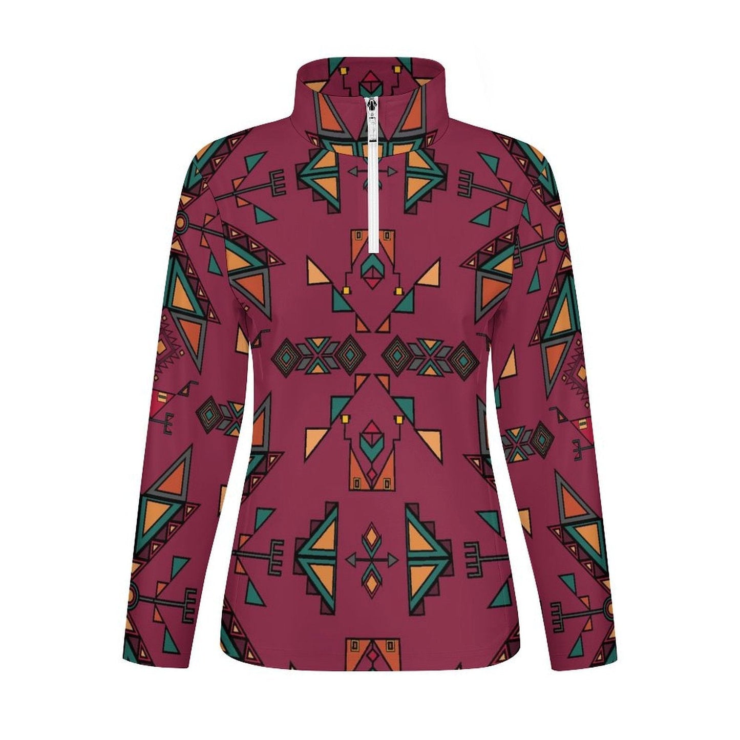 Arrow Dawn Maroon Long Sleeve Yoga Shirt