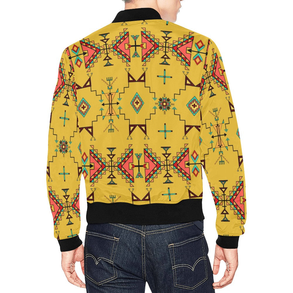 Thunder Flight Yellow Bomber Jacket for Men