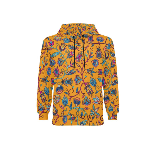 Buffalo Bloom Orange Fleece Hoodie