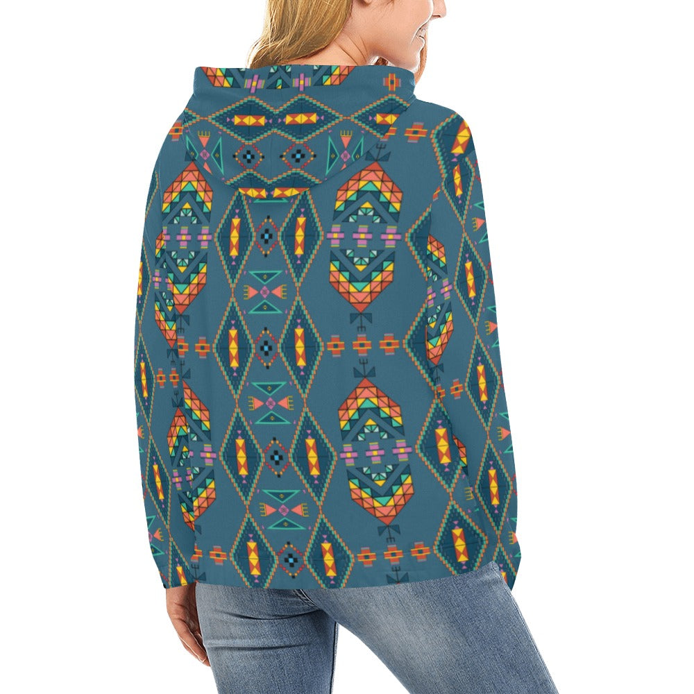 Travois Tipi Deep Lake Hoodie for Women