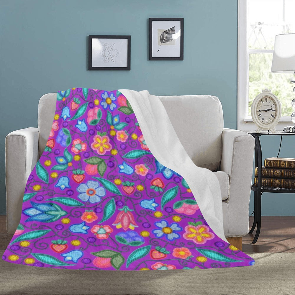 Sweet Offering Purple X-Large Micro Fleece Blanket