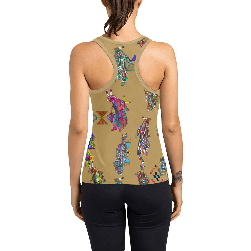 Men's Grass Dancers Earth Women's Racerback Tank Top