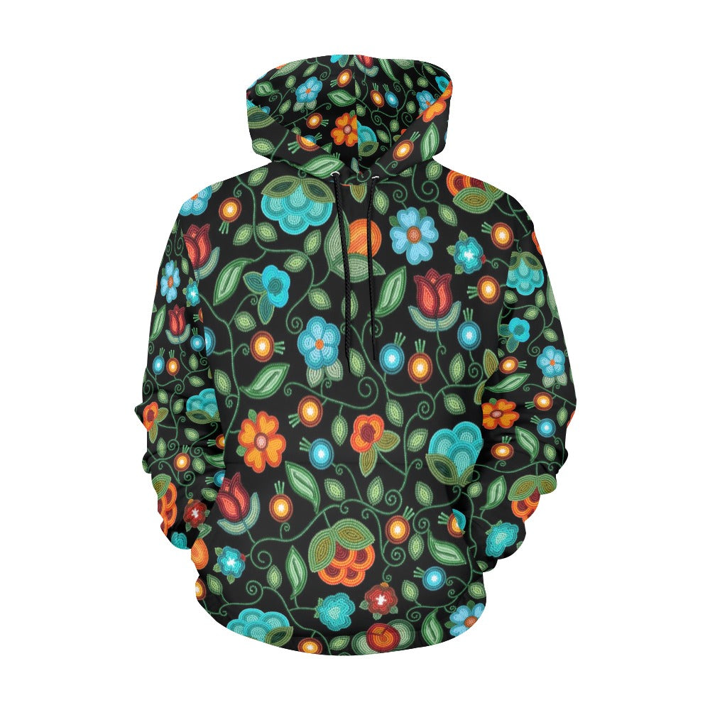 Prairie Fire Petals Black Hoodie for Men