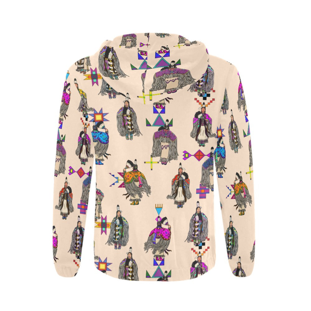 Women's Tradish Dancers Muslin Men's Zipper Hoodie