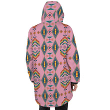 Load image into Gallery viewer, Travois Tipi Dusky Sunset Unisex Sherpa Lined Hooded Coat
