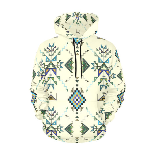 Bear Shield Cream Hoodie for Men