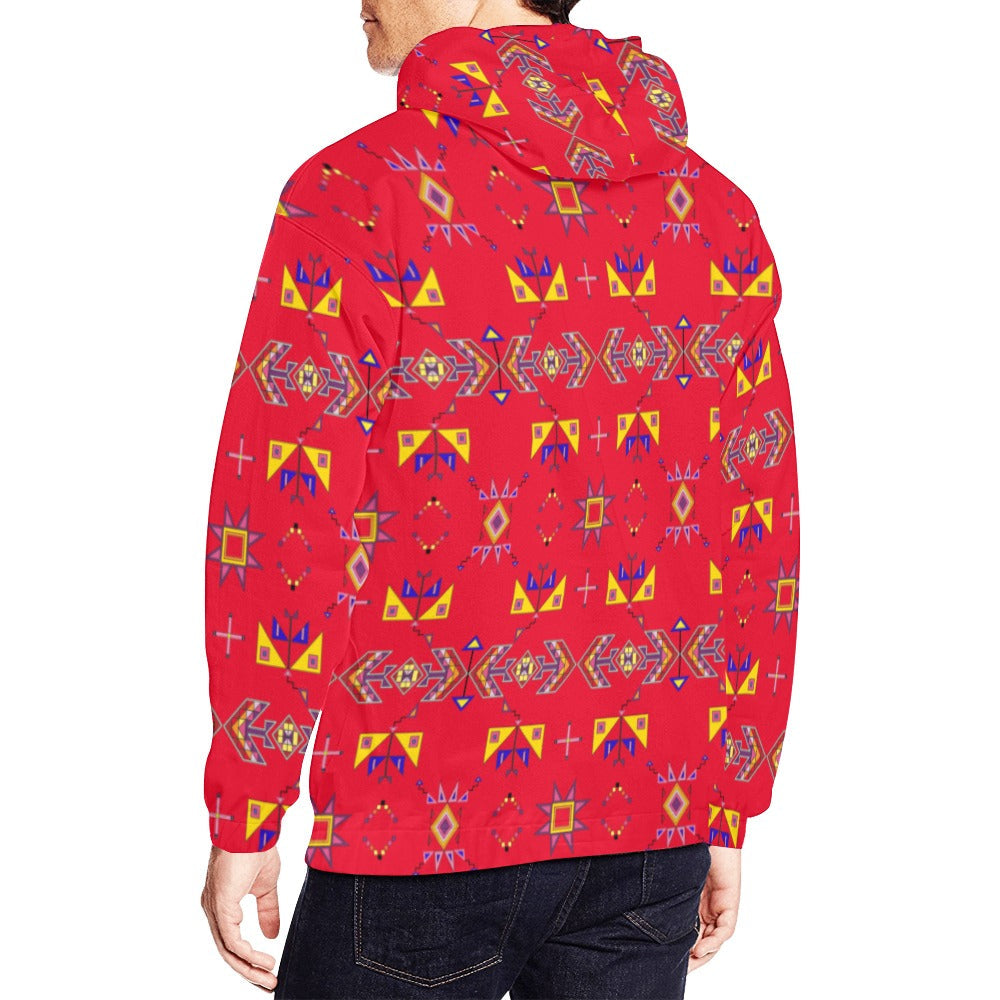 Scattered Generations Red Hoodie for Men