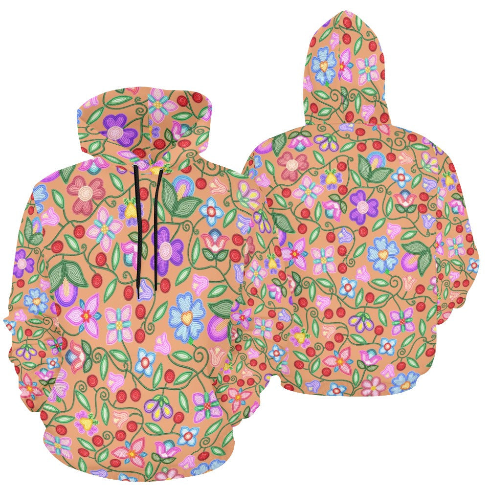 Petal Harmony Terracotta Hoodie for Women
