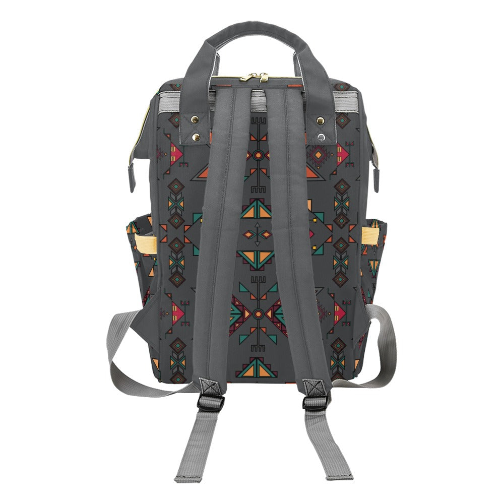 Arrow Dawn Gray Multi-Function Diaper Backpack/Diaper Bag