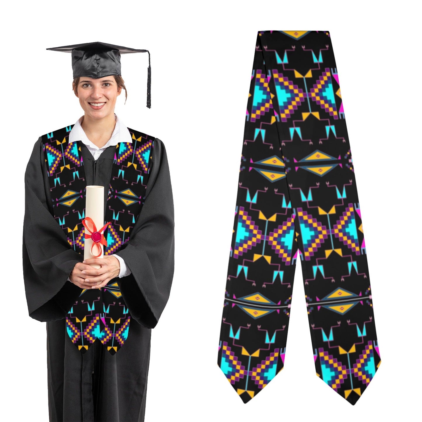 Rite of Passage Black Graduation Stole