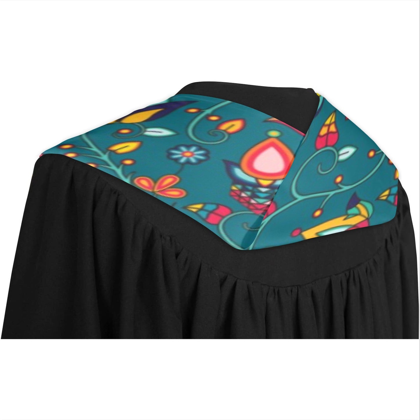 Thorny Path Teal Graduation Stole
